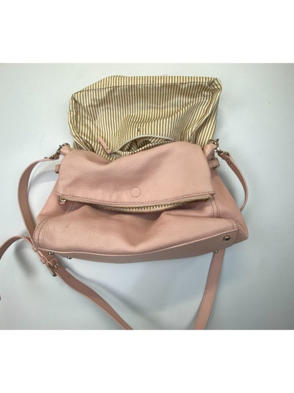 Light Pink Pebbled "Kate Spade" Crossbody Bag And DustBag - Picture 11 of 16